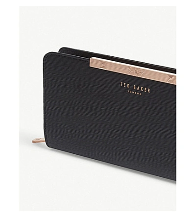 Shop Ted Baker Matinee Leather Wallet In Black