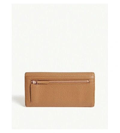 Shop Ted Baker Lura Matinee Leather Wallet In Tan