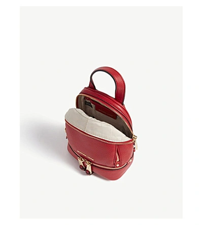 Shop Michael Michael Kors Rhea Extra-small Leather Backpack In Bright Red