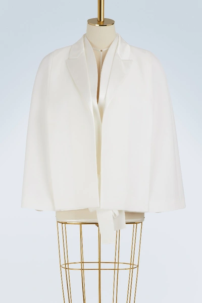 Shop Givenchy Cape Jacket In Blanc