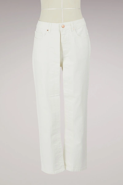 Shop Aalto Cotton Jeans In Natural White
