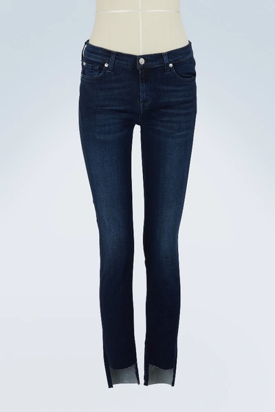 Shop 7 For All Mankind The Skinny Crop High-waisted Jeans In Luxe Primary Blue