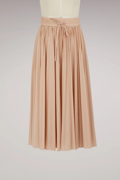 Shop Red Valentino Pleated Skirt In Cameo