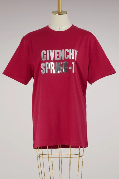 Shop Givenchy Spring-18 Oversized T-shirt In Fushia