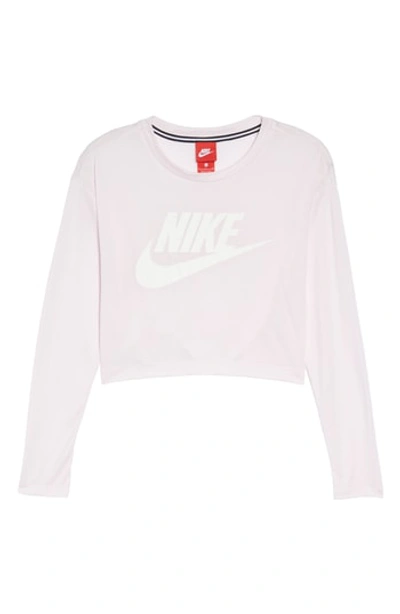 Shop Nike Sportswear Graphic Crop Tee In Pearl Pink/ Pearl Pink/ Sail