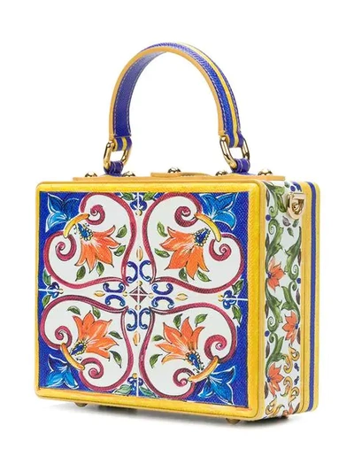 Shop Dolce & Gabbana Majolica Box Bag In Multicolour