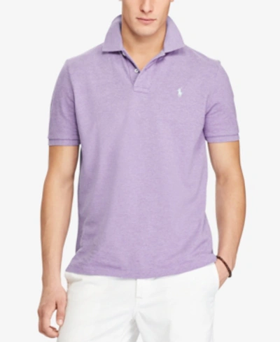 Shop Polo Ralph Lauren Men's Classic-fit Mesh Polo In New Lilac Heather