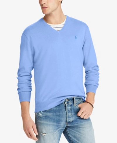 Polo Ralph Lauren Men's V-neck Sweater In Nantucket Blue Heather | ModeSens