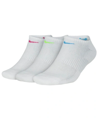 Shop Nike 3-pk. Cushioned Performance No-show Training Women's Socks In White