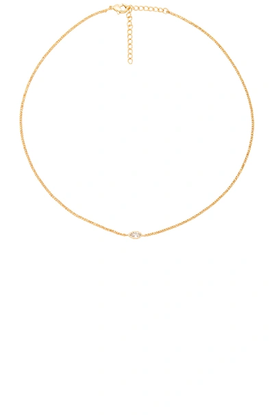Shop Five And Two Skylar Marquis Stone Choker In Gold