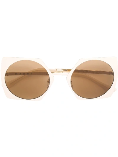 Shop Marni Eyewear Square Frame Sunglasses