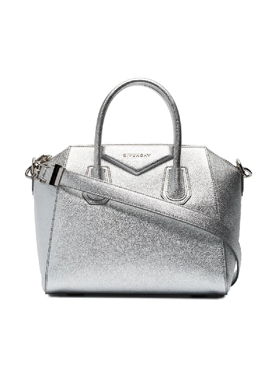 Shop Givenchy Antigona Small Tote Bag In Metallic