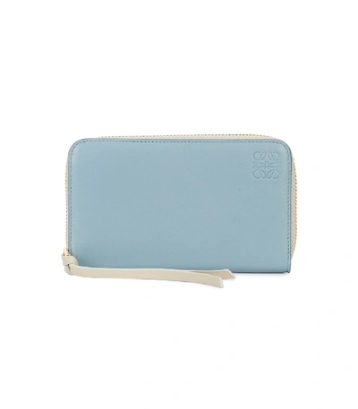 Shop Loewe Blue Medium Zip Around Wallet