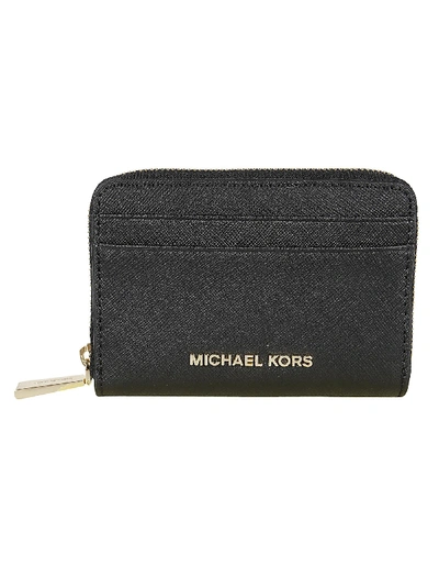 Shop Michael Kors Jet Set Wallet In Black
