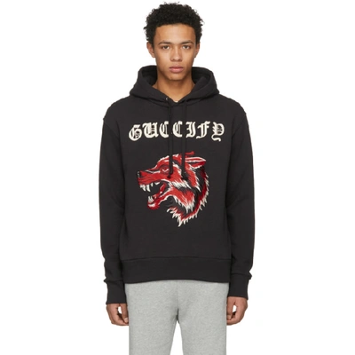 Gucci Fy Cotton Sweatshirt With In Washed-black | ModeSens