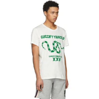 Shop Gucci White Fy Yourself T-shirt In 9102 White