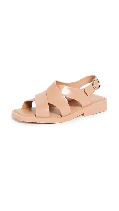 Shop Melissa Melrose Flat Sandals In Beige