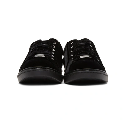 Shop Jimmy Choo Black Velvet Cash Sneakers