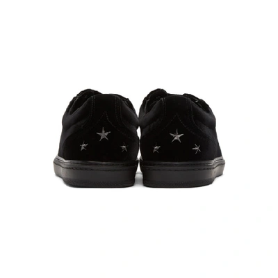 Shop Jimmy Choo Black Velvet Cash Sneakers