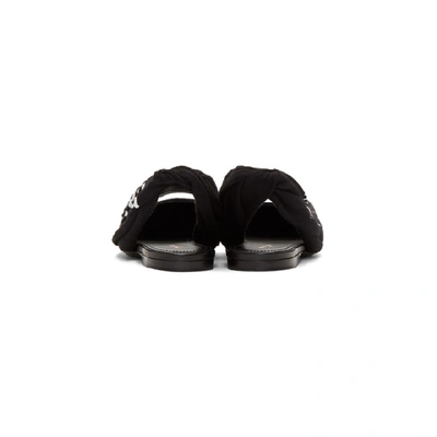 Shop Balenciaga Black Campaign Logo Flats In 1091 Black