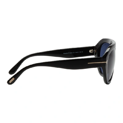 Shop Tom Ford Black Felix Sunglasses In 01v Black