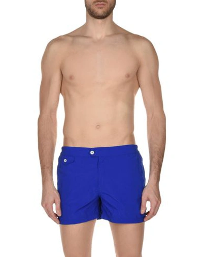 Shop Boglioli Swim Shorts In Blue