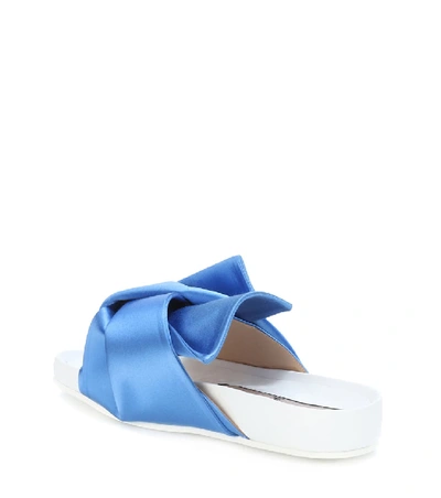 Shop N°21 Satin Slides In Blue