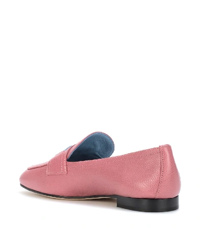 Shop Prada Leather Loafers In Pink