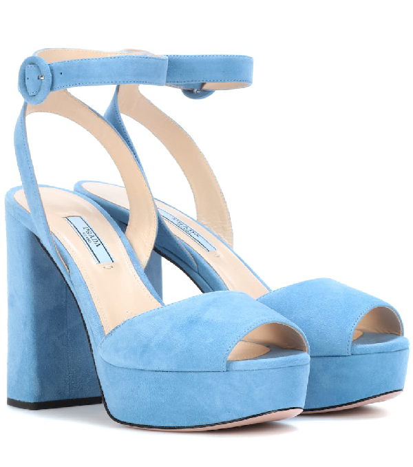 light blue platform shoes