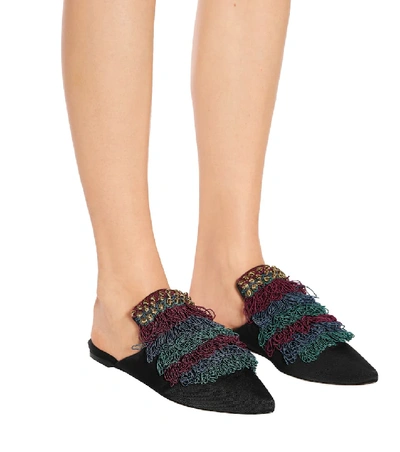 Shop Sanayi313 Alegra Embellished Slippers In Multicoloured