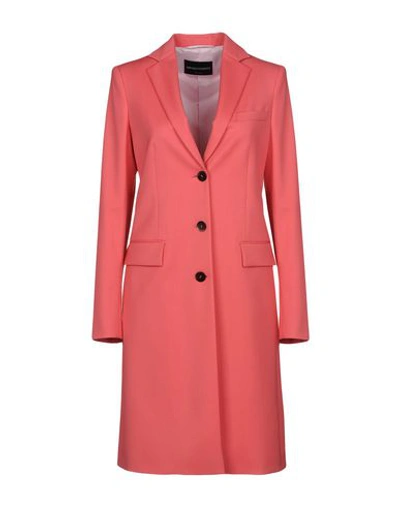 Shop Emporio Armani Coat In Red