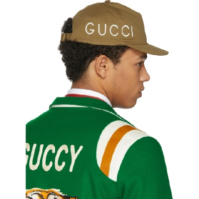 Shop Gucci Khaki Loved Cap In 2900 Khaki