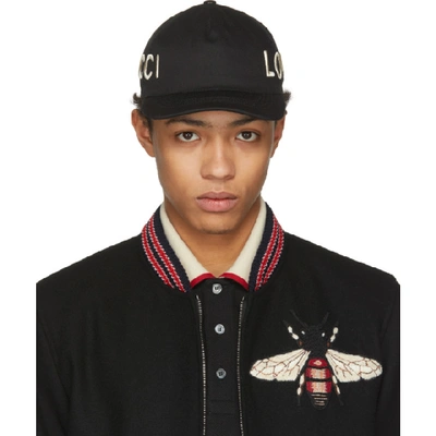 Shop Gucci Black 'loved' Cap