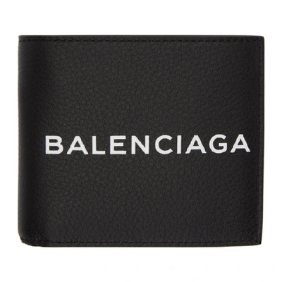 Shop Balenciaga Black Logo Wallet