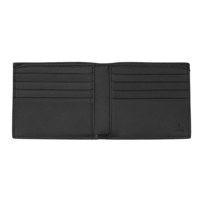 Gucci Grey/Black GG Supreme Canvas and Leather Wolf Card Holder