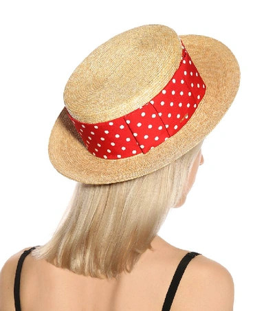 Shop Miu Miu Straw Hat In Eaturale