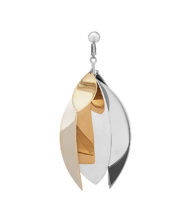 Shop Proenza Schouler Full Leaf Earring In Silver/gold