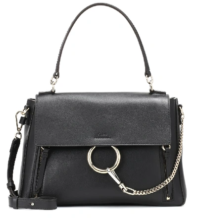 Shop Chloé Faye Day Medium Shoulder Bag In Black