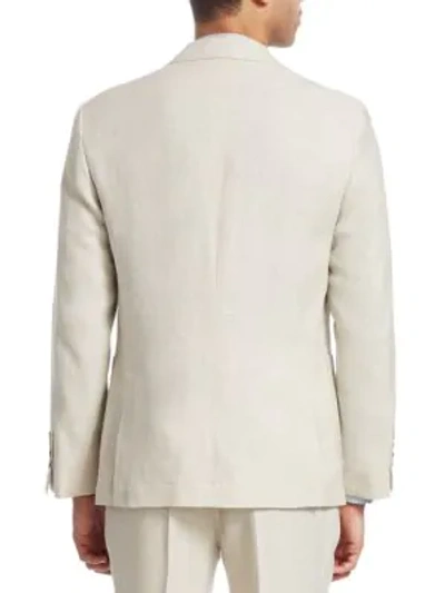 Shop Brunello Cucinelli Wool Suit Jacket In Off White