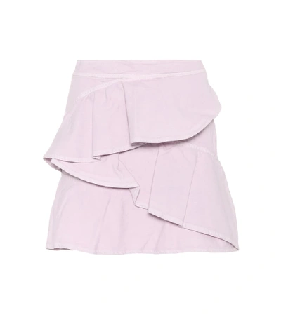 Shop Isabel Marant Étoile Coati Cotton Miniskirt In Pink