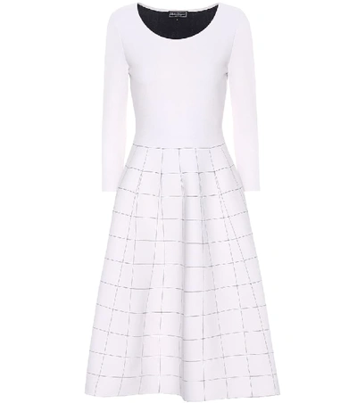 Shop Ferragamo Stretch-jersey Dress In White