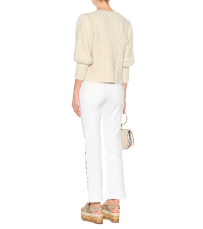 Shop Chloé High-waisted Jeans In White