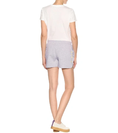 Shop Kenzo Cotton-jersey Shorts In Grey