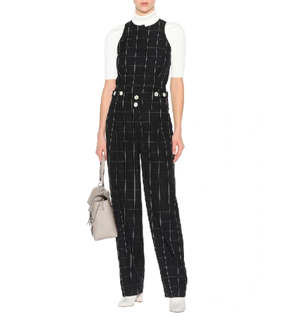 Shop Chloé Wool Jumpsuit In Black