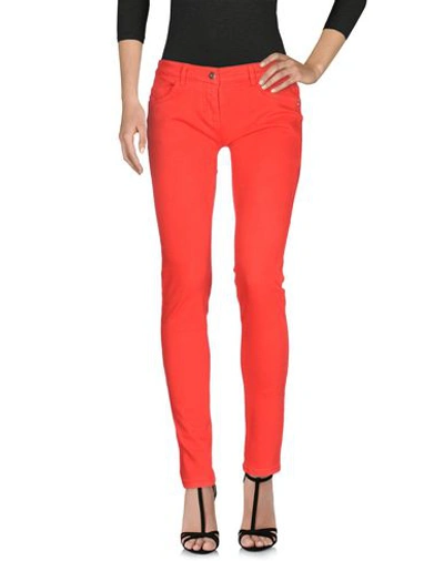 Shop Patrizia Pepe Denim Pants In Red