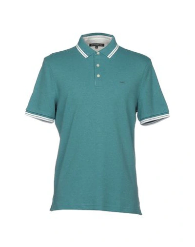 Shop Michael Kors Polo Shirt In Deep Jade