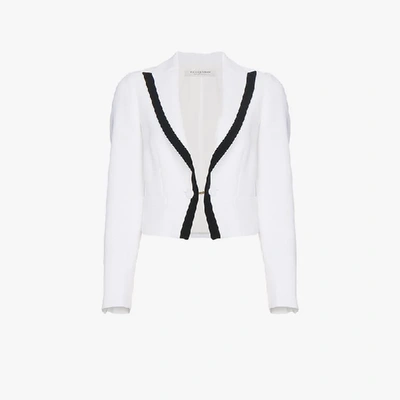 Shop Philosophy Di Lorenzo Serafini Cropped Tux Jacket In White