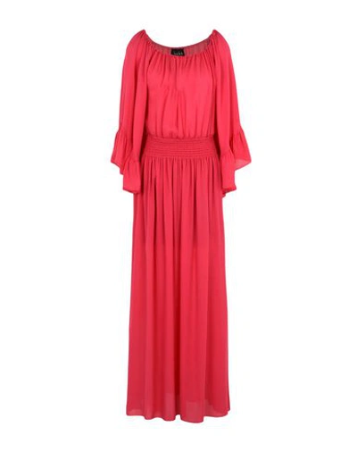 Shop Nicole Miller Long Dress In Fuchsia