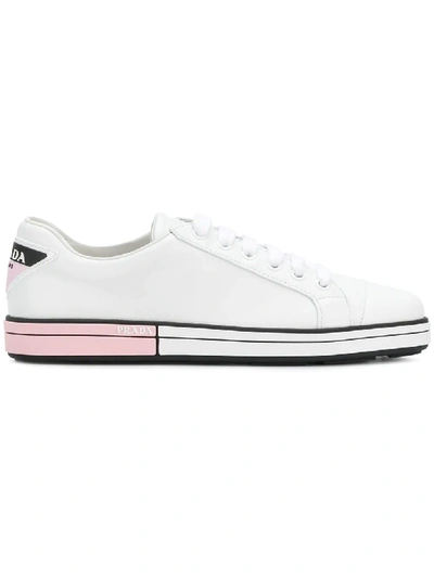 Shop Prada Classic Lace-up Sneakers