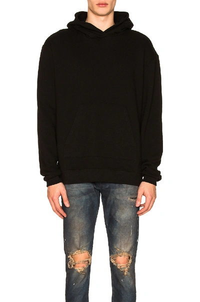 Shop John Elliott Oversized Cropped Hoodie In Black